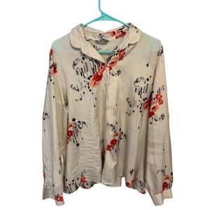 VTG Alex Colman Floral Abstract Button Up Blouse